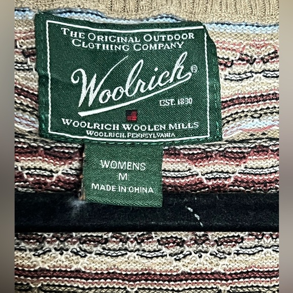 VTG - Woolrich women’s full zip colorful print sweater - Size Medium - Picture 4 of 9